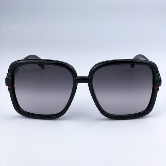 NEW GUCCI GG1066S 001 Black Gray Gradient Butterfly Women Sunglasses - Picture 1 of 12